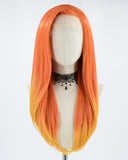 Mixed Orange Synthetic Lace Front Wig WW012