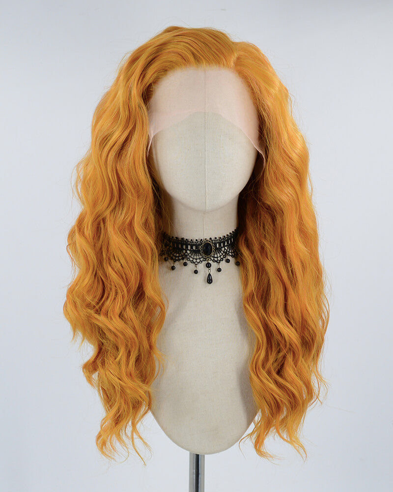 Ginger Orange Synthetic Lace Front Wig WW458
