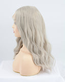 Grey Wavy Synthetic Lace Front Wig WW142