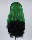 Green Black Synthetic Lace Front Wig WW468