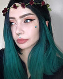 Ombre Green Short Synthetic Lace Front Wig WT008