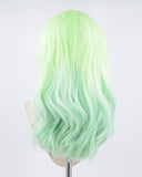 Glow in the Dark Tinsel Ombre Green Synthetic Lace Front Wig WW483