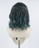 Ombre Green Curly Synthetic Wig HW140