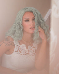 Green Curly Short Synthetic Lace Front Wig WT113