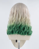 Grey Ombre Green Synthetic Lace Front Wig WW191