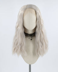 Grey Curly Synthetic Lace Front Wig WW343