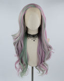 Grey Mixed Synthetic Lace Front Wig WT216