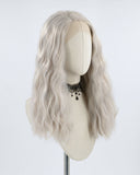 Grey Curly Synthetic Lace Front Wig WW343