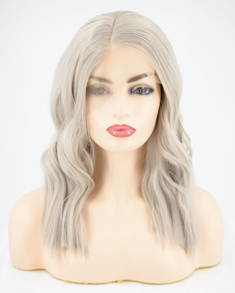 Gray Short Synthetic Lace Front Wig WW078
