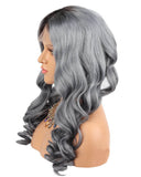 Ombre Grey Human Hair Wig HT011