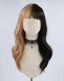 Half Black Half Brown Synthetic Wig HW194