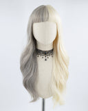 Half Grey Half Blonde Synthetic Wig HW168