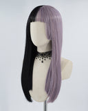 Half Purple Half Black Synthetic Wig HW183