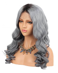 Ombre Grey Human Hair Wig HT011