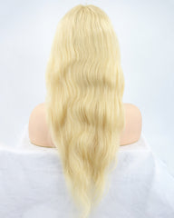 613 Blonde Wavy Human Hair Lace Wig HT026