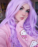 Light Purple Synthetic Lace Front Wig WT213