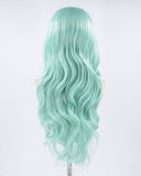 Long Green Blue Synthetic Lace Front Wig WT020