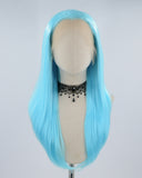Blue Synthetic Lace Front Wig WW463