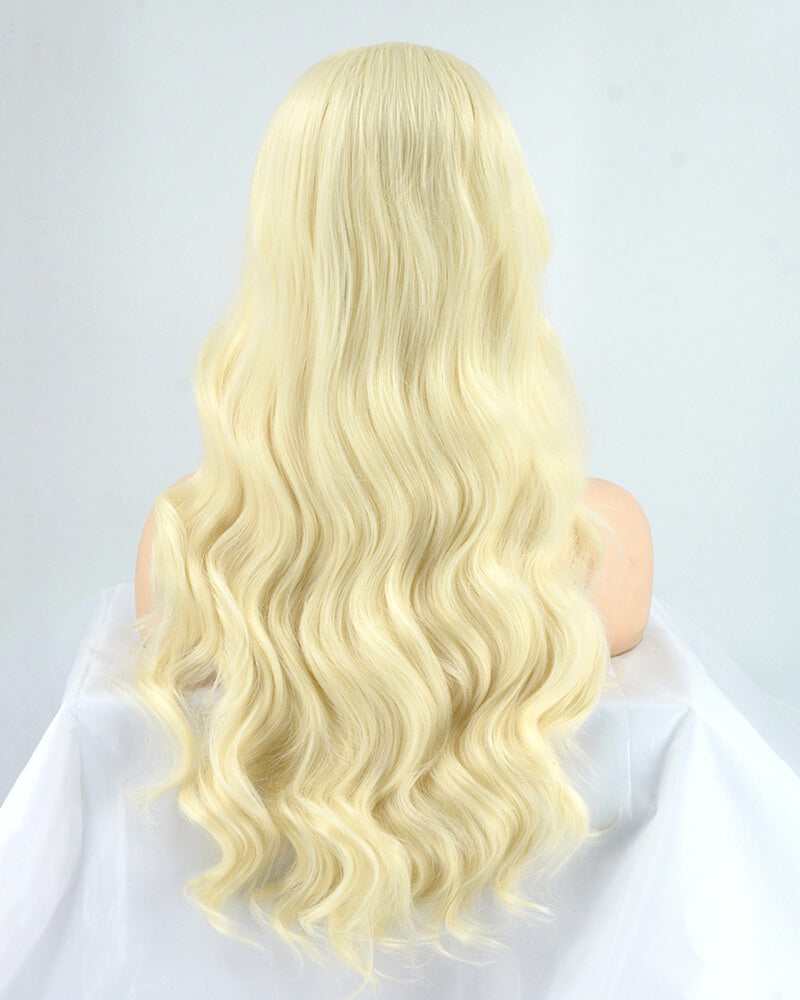 613 Blonde Wavy Synthetic Lace Front Wig WW160