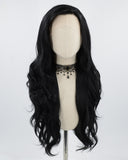 Long Black Synthetic Lace Front Wig WT029