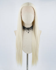 Platinum Blonde Straight Synthetic Lace Front Wig WW274