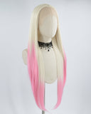 Ombre Blonde Pink Synthetic Lace Front Wig WT072