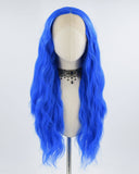 Blue Curly Synthetic Lace Front Wig WW355