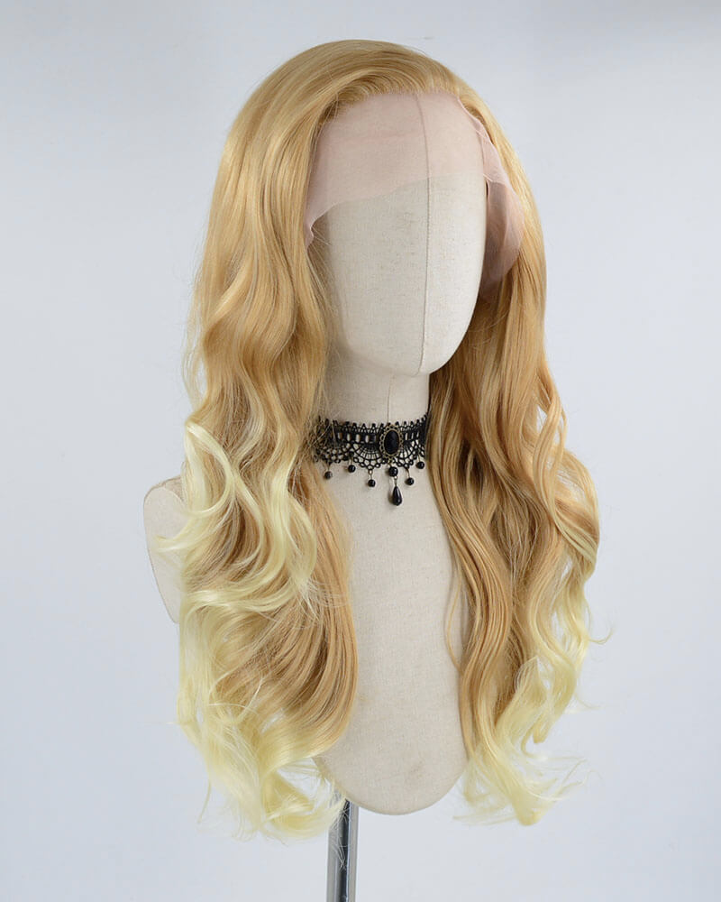 Brown Ombre Blonde Synthetic Lace Front Wig WW410
