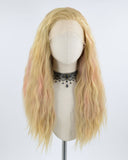 Light Brown Mixed Pink Synthetic Lace Front Wig WW234