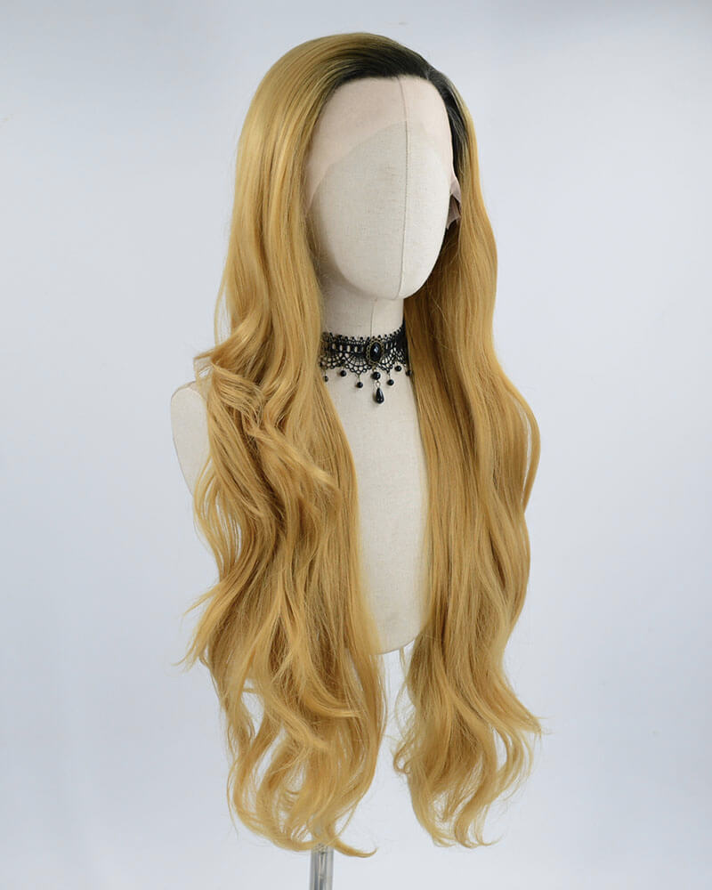 Ombre Brown Long Synthetic Lace Front Wig WW420