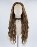 Brown Curly Synthetic Lace Front Wig WW377