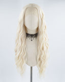 Long Platinum Blonde Synthetic Lace Front Wig WT190