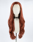 Cooper Red Wavy Synthetic Lace Front Wig WW040