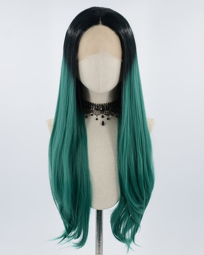 Ombre Green Synthetic Lace Front Wig WW241