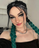 Ombre Green Synthetic Lace Front Wig WW241
