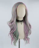 Grey Mixed Synthetic Lace Front Wig WT216