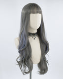 Long Dark Grey Synthetic Wig HW163