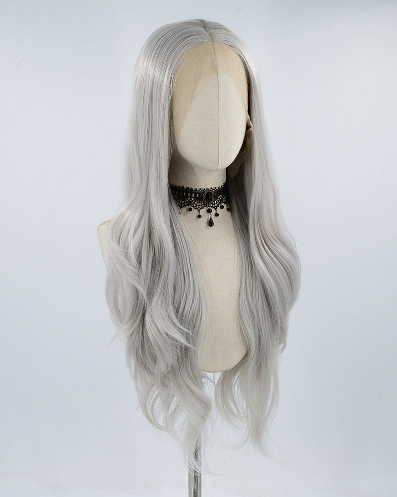 Grey Wavy Synthetic Lace Front Wig WT208
