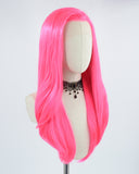 New Pink Synthetic Lace Front Wig WW311