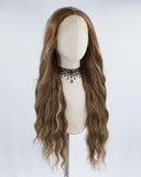 Brown Curly Synthetic Lace Front Wig WW377