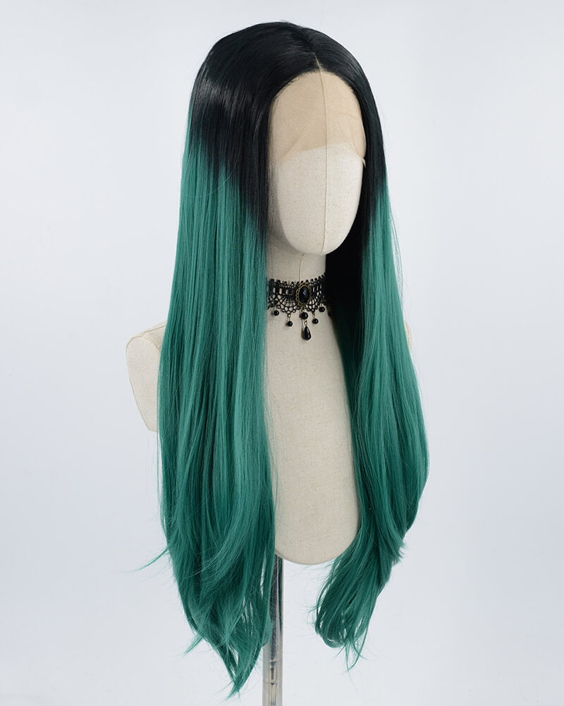 Ombre Green Synthetic Lace Front Wig WW241