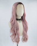 Ombre Rose Pink Synthetic Lace Front Wig WW415