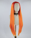 30 Inch Ombre Orange Synthetic Lace Front Wig WW550