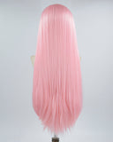 30 inch Long Pink Synthetic Lace Front Wig WW267