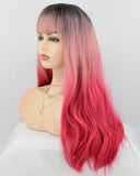 Ombre Pink Synthetic Wig HW098