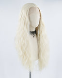 Platinum Blonde Curly Synthetic Lace Front Wig WW334