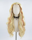 Mixed Blonde Wavy Synthetic Lace Front Wig WW497