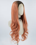 Mixed Orange Synthetic Lace Front Wig WT196