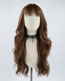 Brown Wavy Long Synthetic Wig HW222