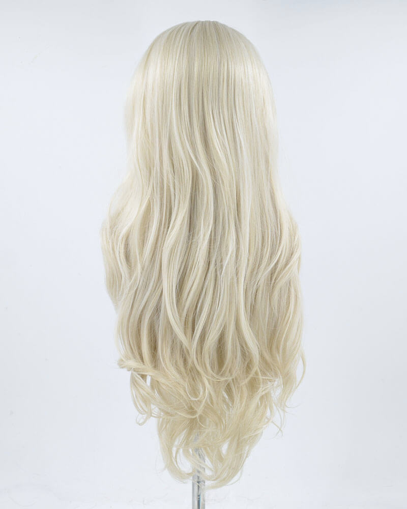 Ash Blonde Wavy Synthetic Lace Front Wig WW054